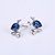 Picture of Featured Blue Platinum Plated Stud Earrings with Full Guarantee