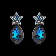 Picture of Hypoallergenic Platinum Plated Small Dangle Earrings with Easy Return