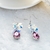 Picture of Distinctive Purple Swarovski Element Dangle Earrings with Low MOQ