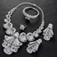 Show details for Big Platinum Plated 4 Piece Jewelry Set with 3~7 Day Delivery