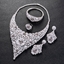 Show details for Flowers & Plants White 4 Piece Jewelry Set of Original Design