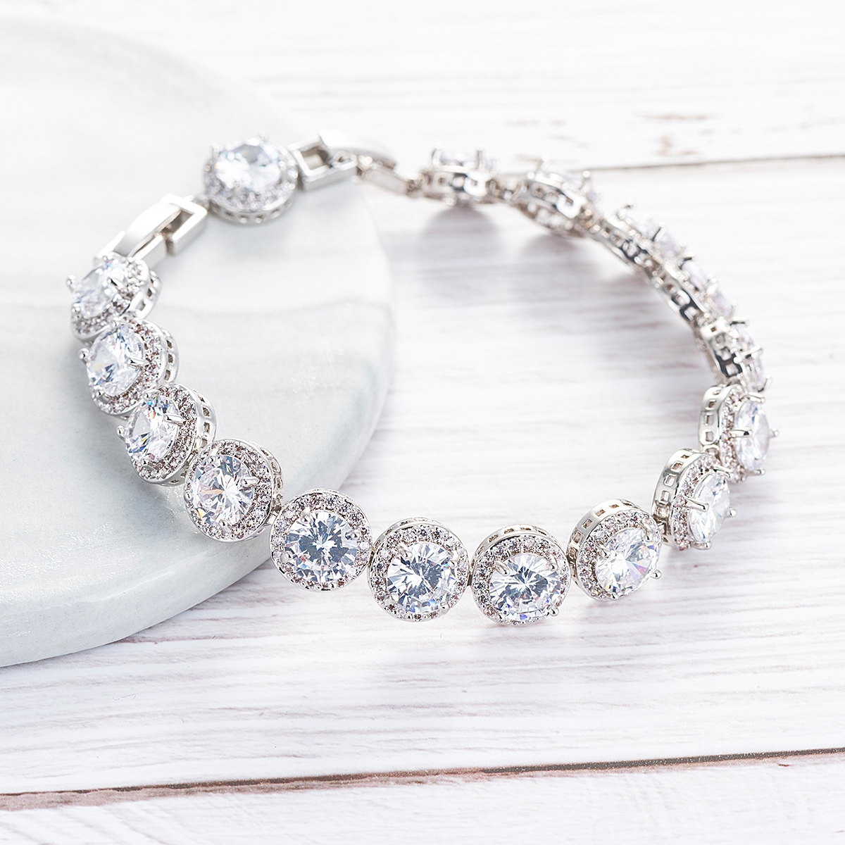 2 Pcs Tennis Bracelets For Women 14K Gold Plated Aaa+ Cubic Zirconia Cz Diamond Classic Adjustable Slider Bracelet Fashion Jewelry Wedding Gift Size 6
