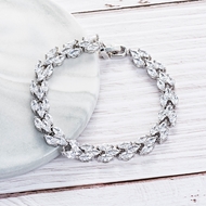 Picture of Casual White Tennis Bracelet with Speedy Delivery