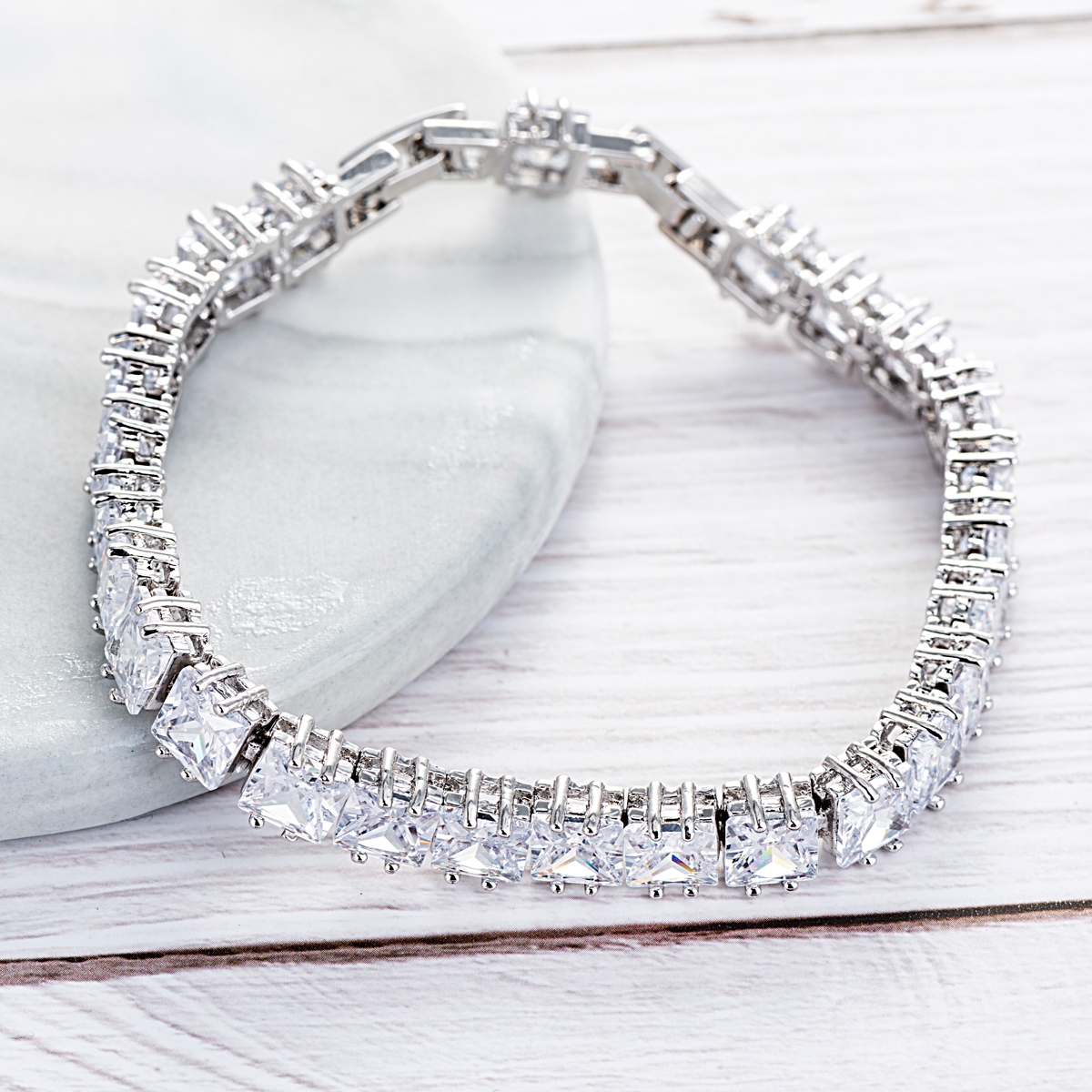 Beautiful Cubic Zirconia Casual Tennis Bracelet