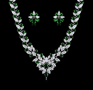 Picture of Great Value Green Luxury Necklace and Earring Set