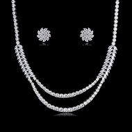 Picture of Wedding Big Necklace and Earring Set with Fast Shipping