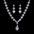 Picture of Inexpensive Copper or Brass Platinum Plated Necklace and Earring Set from Reliable Manufacturer