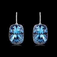 Picture of Impressive Blue Swarovski Element Small Hoop Earrings with Low MOQ