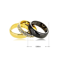 Picture of Gold Plated Artificial Crystal Band Ring for Female