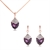 Picture of Low Price Zinc Alloy Purple Necklace and Earring Set from Trust-worthy Supplier