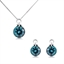 Show details for Good Quality Artificial Crystal Blue Necklace and Earring Set