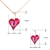 Picture of Casual Love & Heart Necklace and Earring Set with Fast Delivery