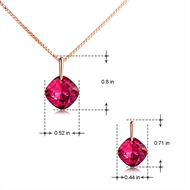 Picture of Trendy Rose Gold Plated Casual Necklace and Earring Set with No-Risk Refund