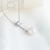 Picture of Purchase Platinum Plated Swarovski Element Pearl Pendant Necklace Exclusive Online