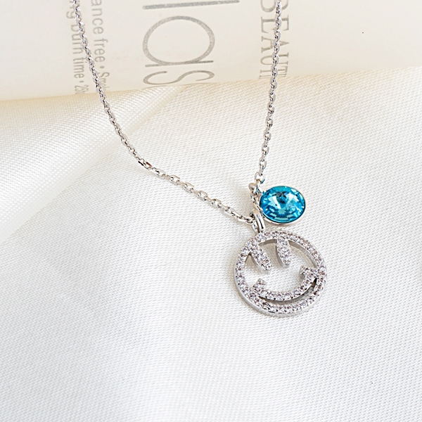 Picture of Pretty Swarovski Element Zinc Alloy Pendant Necklace