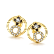 Picture of Nickel Free Gold Plated Small Stud Earrings with Easy Return