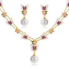 Show details for Classic Purple Necklace and Earring Set at Great Low Price