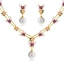 Show details for Classic Purple Necklace and Earring Set at Great Low Price
