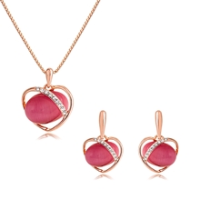 Show details for Ce Certificated Zinc-Alloy Heart & Love 2 Pieces Jewelry Sets
