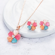 Picture of Wholesale Rose Gold Plated Zinc Alloy Necklace and Earring Set with No-Risk Return