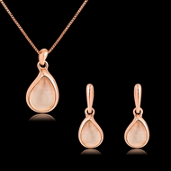 Picture of Distinctive White Opal Necklace and Earring Set As a Gift