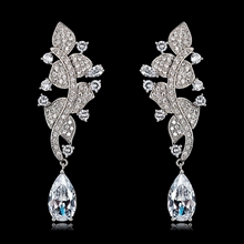 Show details for Stylish Big Cubic Zirconia Dangle Earrings