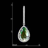 Picture of New Design Platinum Plated Single Stone Drop & Dangle