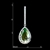 Picture of New Design Platinum Plated Single Stone Drop & Dangle
