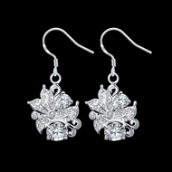 Picture of Hot Selling Platinum Plated Cubic Zirconia Drop & Dangle Earrings from Top Designer