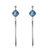 Picture of 925 Sterling Silver Blue Drop & Dangle Earrings at Great Low Price