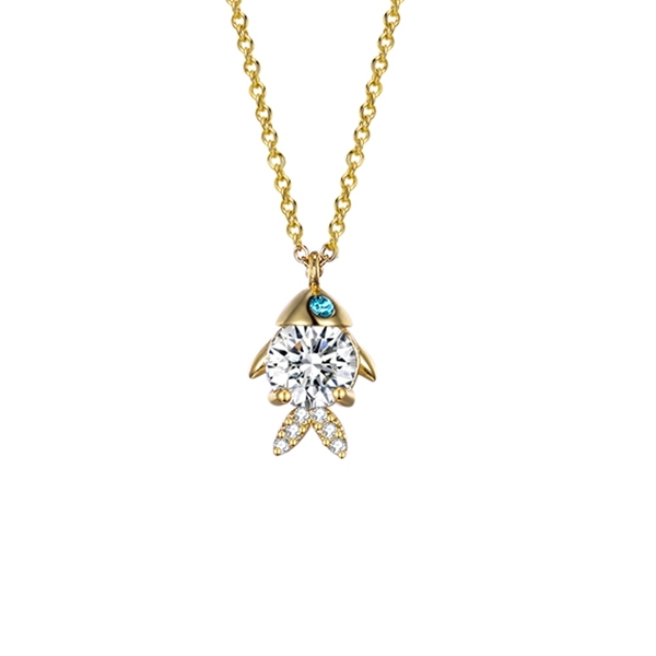 Picture of Best Selling Fish Gold Plated Pendant Necklace
