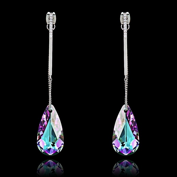 GURHAN Willow Sterling Silver Single Drop Earrings, 18mm Flake, Post T