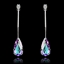 Show details for Fabulous Single Stone Platinum Plated Drop & Dangle