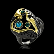 Picture of Eye-Catching Blue Multi-tone Plated Fashion Ring with Member Discount