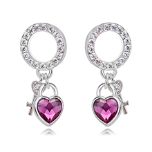 Show details for Key & Lock Casual Dangle Earrings with Easy Return