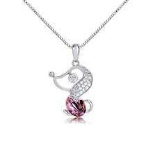 Show details for Charming Purple Platinum Plated Pendant Necklace As a Gift