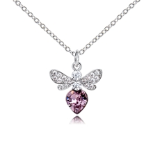 Show details for Charming Purple Zinc Alloy Pendant Necklace As a Gift
