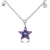 Picture of Trendy Platinum Plated Purple Pendant Necklace with No-Risk Refund