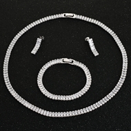 Picture of Fashionable Casual Platinum Plated 3 Piece Jewelry Set