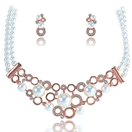 Picture of High Rated Venetian Pearl Big 2 Pieces Jewelry Sets