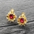 Picture of Inexpensive Zinc Alloy Red Stud Earrings from Reliable Manufacturer