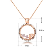 Picture of Delicate Rose Gold Plated Pendant Necklace in Flattering Style