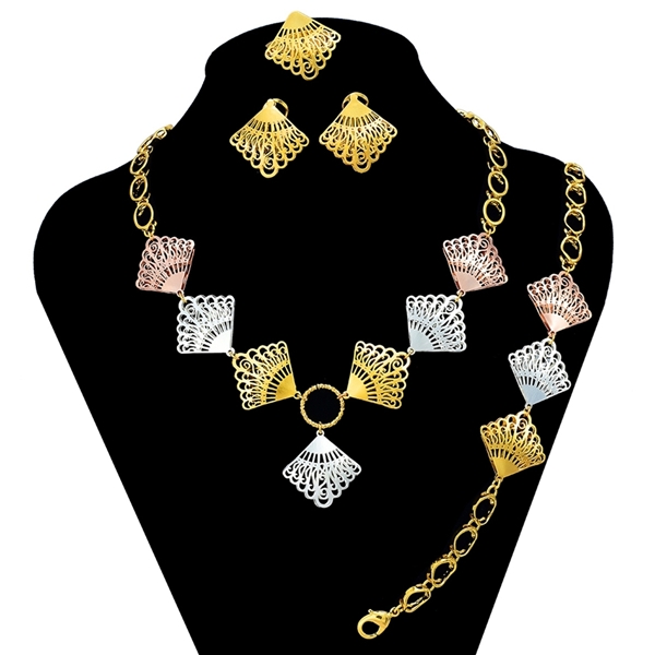 Picture of Widely Accepted African Style None-Stone 4 Pieces Jewelry Sets