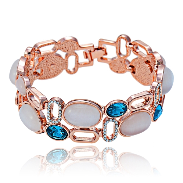 Picture of Delicate Curvy Opal (Imitation) Concise Bracelets