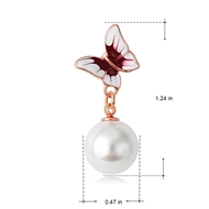 Picture of Beautiful Artificial Pearl Purple Dangle Earrings