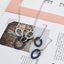 Show details for Eye-Catching Black Zinc Alloy Necklace and Earring Set with Member Discount