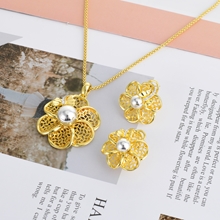 Show details for Top Casual Gold Plated Necklace and Earring Set