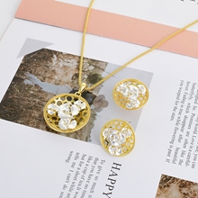 Show details for Bulk Gold Plated Zinc Alloy Necklace and Earring Set Exclusive Online
