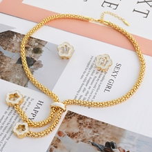 Show details for Unusual Dubai Zinc Alloy Necklace and Earring Set