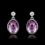 Picture of Well Produced Single Stone Platinum Plated Drop & Dangle